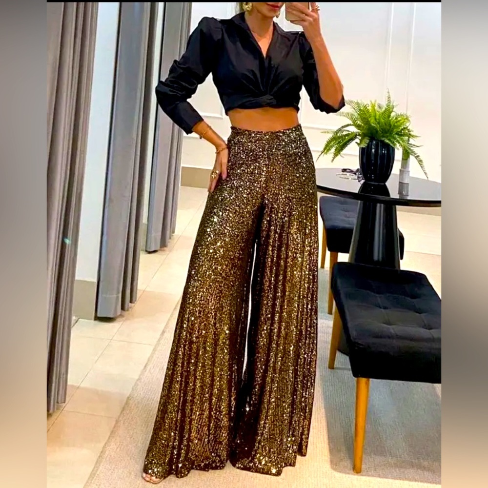 High Waist Sequin Pant